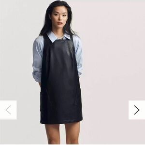 Maeve Leather Black Dress XS